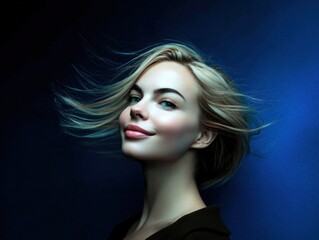 Woman, vibrant, elegant portrait