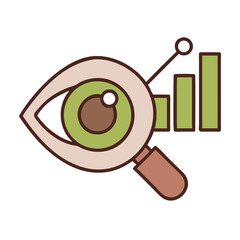 Search Icon with Eye – SEO Analytics and Performance Monitoring Symbol