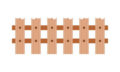 Brown wooden fence icon vector design