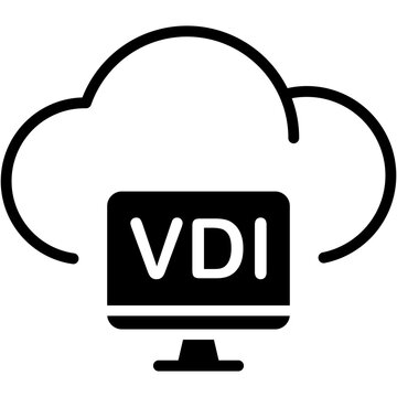 virtual desktop infrastructure glyph icon