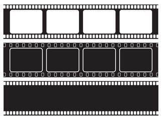 Film strip icon set isolate on a white background. Vector illustration.