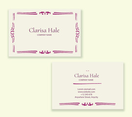 business card elegant office worker lawyer 