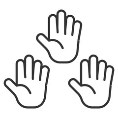 Participation Outline Icon Element For Design