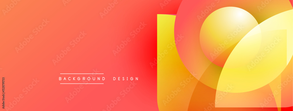 Leinwandbilder Abstract gradient background. Overlapping shapes create dynamic visual effect. Warm colors dominate composition. Text reads background design.