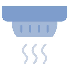 Smoke Detector Flat Design Icon, Safety at Workplace Flat Design Icon.
