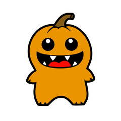 isolated halloween pumpkin kawaii