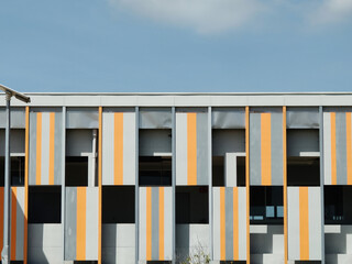 modern building exterior with windows, facade