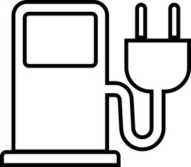 Fuel, Gas station icons or signs in line. isolated on transparent background