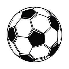 Simple Black Soccer Ball Icon