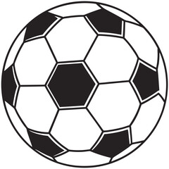 Fototapeta premium Flat Icon Design Soccer Ball or Football for Sports