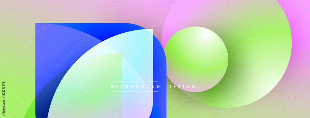 Poster Abstract fluid shapes, vibrant colors blend. Modern design, smooth gradients create dynamic composition. Light pastel tones dominate.