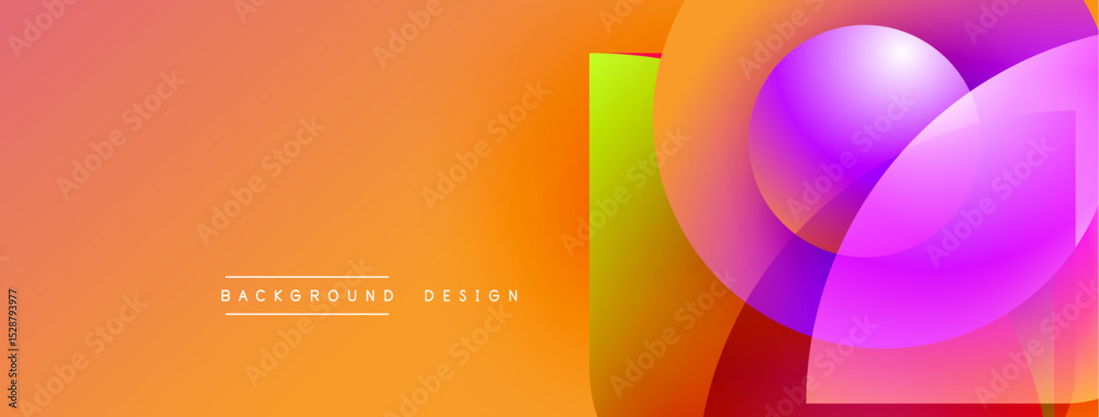 Poster abstract gradient background. vibrant orange, pink, purple hues blend smoothly. modern design elemen