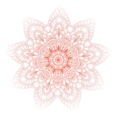 Decorative creative mandala on white background