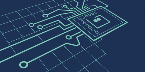  futuristic technological grid background