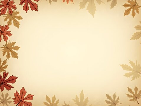 Vintage paper with leaves texture background