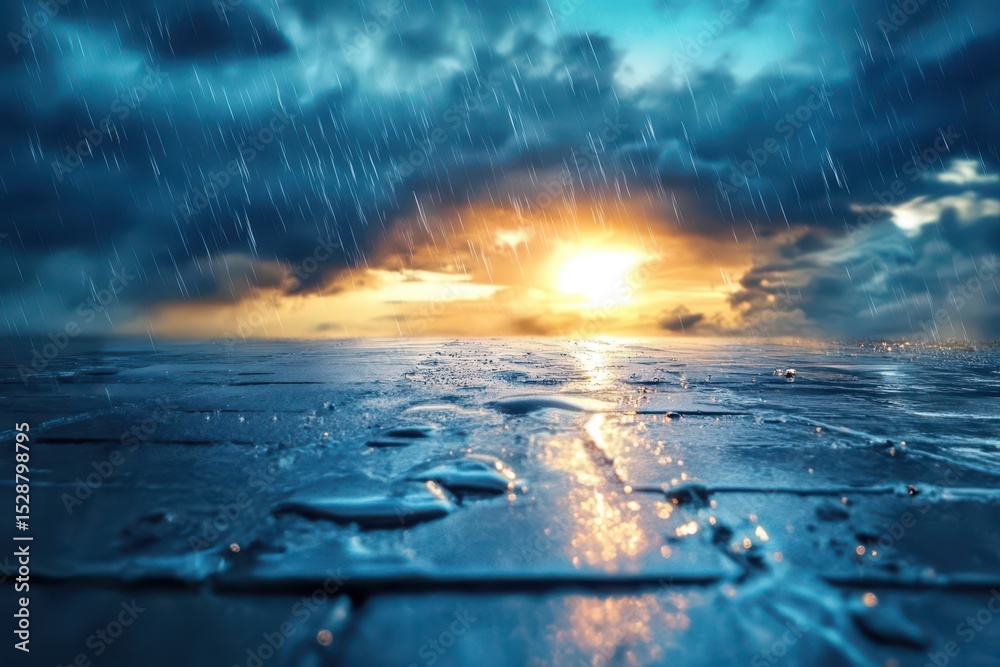 Poster timelapse of dynamic weather patterns showcasing stormy skies and sunlight breaking through, weather