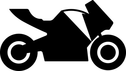 motorcycle and motorbike icon in flat isolated on transparent background