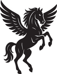 black horse vector illustration