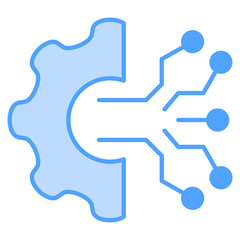 Streamlining  Blue Icon Element For Design