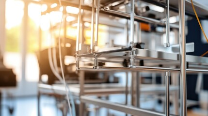 Fototapeta premium Industrial machinery in a laboratory setting