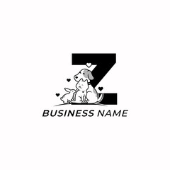 design logo creative letter Z and pet