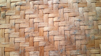 Rustic Wooden Bamboo Wickerwork Pattern - Organic Background for Design