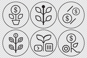 Success icon, vector set. Success line icon collection, Success and Growth line icon, progress, career icons, money icon. Vector illustration EPS 10