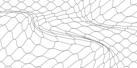 Curved net pattern. Seamless design for sportswear or equipment like soccer goals, volleyball nets, basketball hoops, hockey nets, and athletic gear