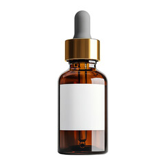 Elegant amber glass dropper bottle for beauty, wellness, and cosmetic product packaging