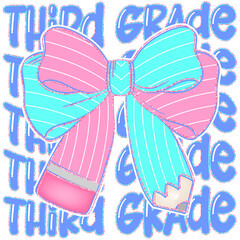 Third Grade PNG – Fun Back to School Sublimation Design for Students and Teachers