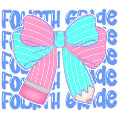 Fourth Grade PNG – Fun Back to School Sublimation Design for Students and Teachers