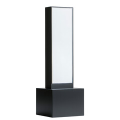 Elegant black frame light box standing, perfect for showcasing advertising designs