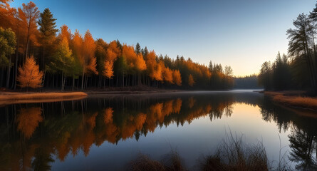 Obraz premium lake in autumn