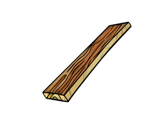 A single piece of light brown lumber with visible wood grain texture