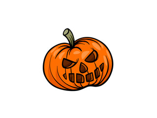Spooky Halloween Jack O Lantern Pumpkin Face Decoration Design