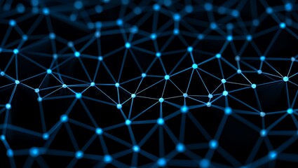 Abstract Network of Interconnected Points, Ideal for Technology Concepts