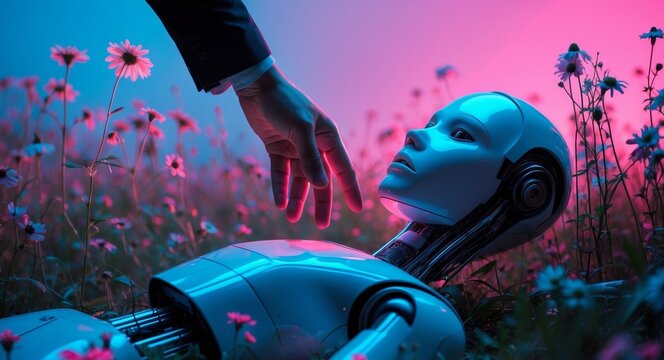 The Awakening. A Gentle Touch Connects Humanity and Artificial Intelligence.