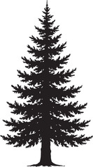 Christmas Tree silhouette Vector | Minimalist & Trendy Christmas Tree Silhouette Design | Unique & Stylish Christmas Tree Artwork for Vector design