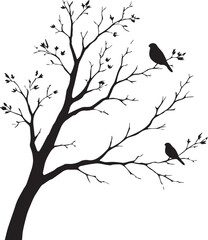 Tree silhouette Vector | Minimalist & Trendy Tree Silhouette Design | Unique & Stylish Tree Artwork for Vector design