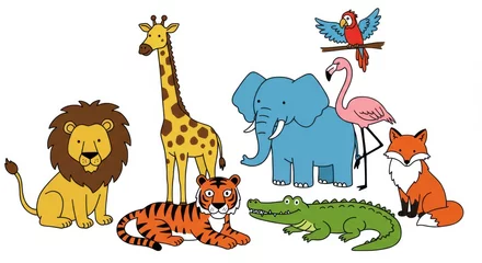 Cute Safari Animals Stickers