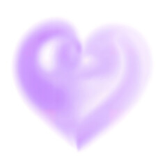 Soft Purple Heart Shape Abstract Illustration