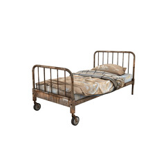 Hospital Bed, Used in hospitals 3d model, no outline, no shadow