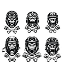 A set of funny cartoon faces featuring various expressions and characters