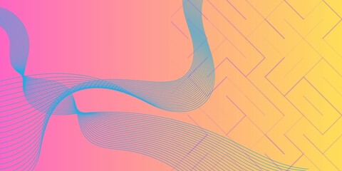 Elegant abstract background in yellow and pink gradients and wave lines effect. Suitable for luxury branding, packaging, and editorial layouts.