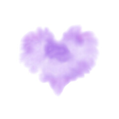 Fototapeta premium Lavender Smoke Heart Abstract Watercolor Love Design