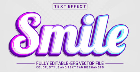 Smile font Text effect editable
