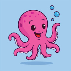 Cute Octopus Sea Animal Vector