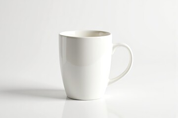 Fototapeta premium Blank Ceramic Coffee Mug on Clean White Background for Mockups