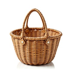 Woven Basket with Handles for Storage and Decoration in Natural Style