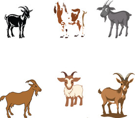 Group goat vector design